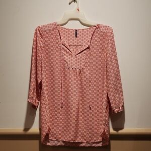 NYDJ Blush Geometric Print Blouse